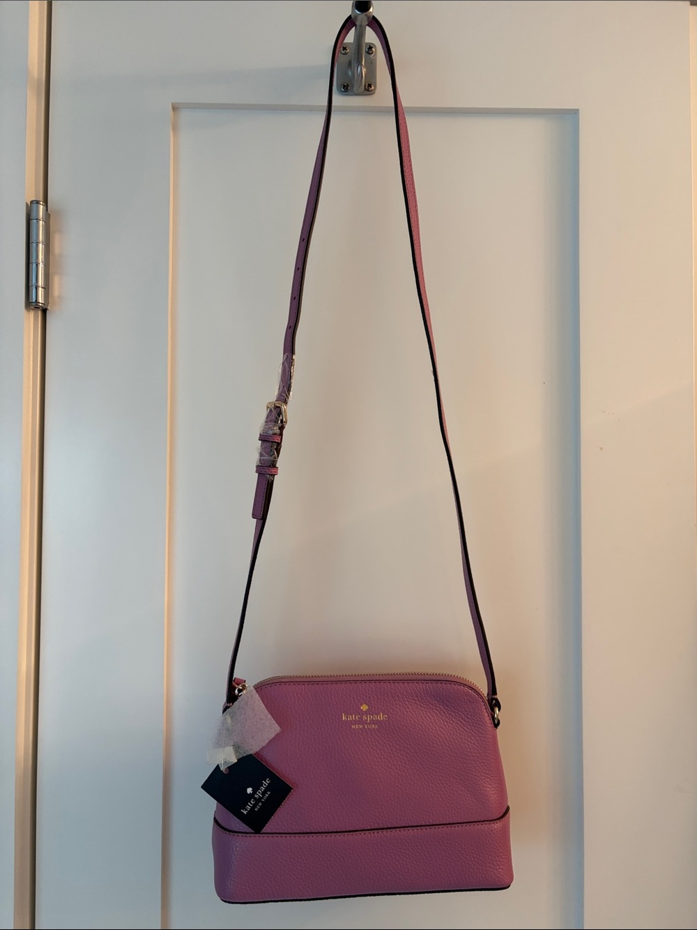 NWT Kate Spade Southport Avenue Hanna Crossbody - Lilac Pink Leather Dome Purse